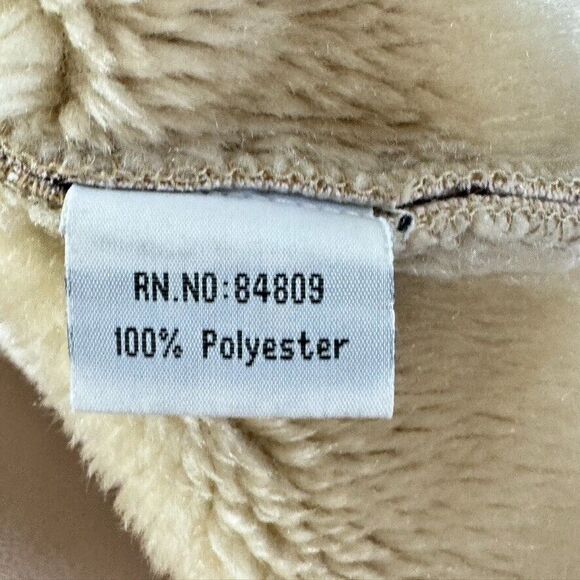 Vintage Y2K 90's Step in Style Women's M Faux Suede Sherpa Lined Pea Coat Jacket - Picture 8 of 11